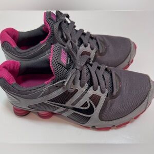 Nike Women's Charcoal and Fuchsia Sneakers